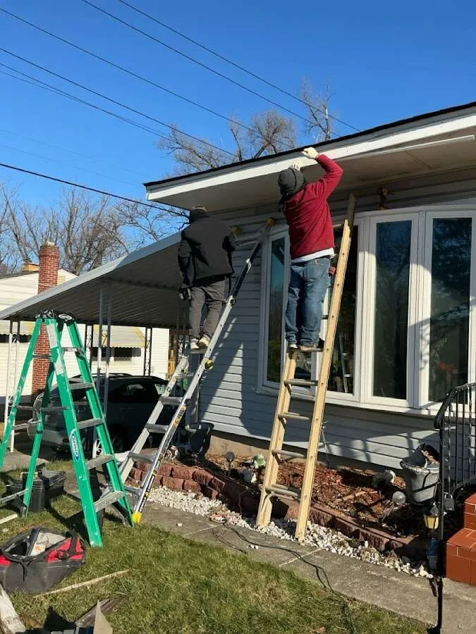 Restoration crew performing exterior repair in Poulsbo